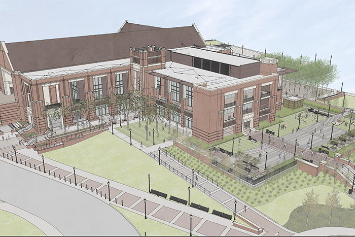 Aerial view rendering of the New Union